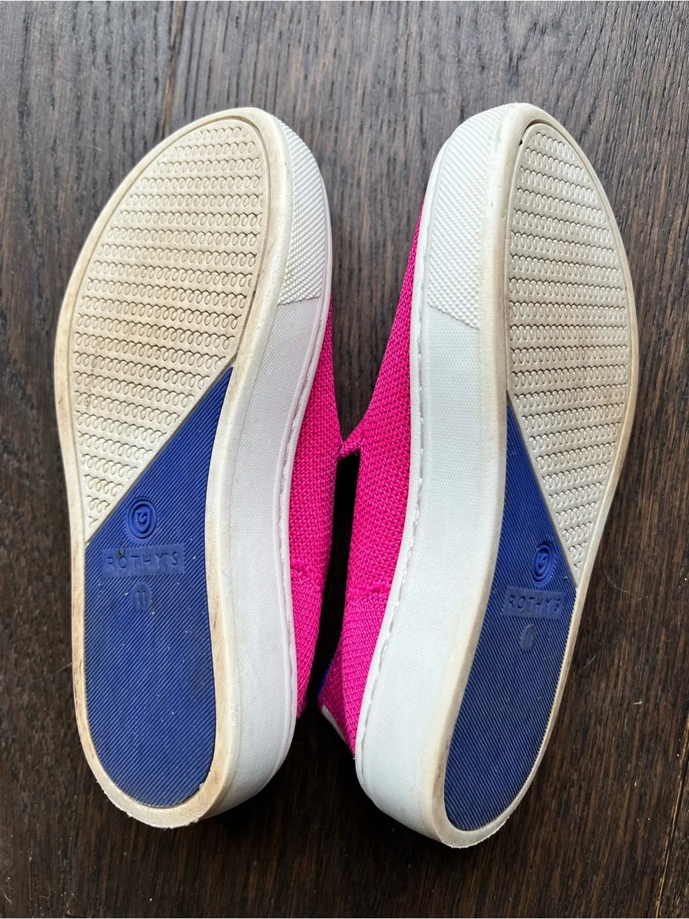 Rothy's Kids Slip-On Sneakers - Bright Pink size 11